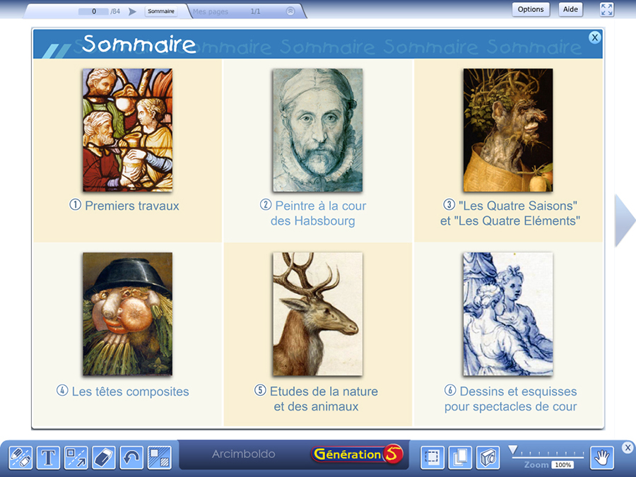 Sommaire du logiciel Arcimboldo