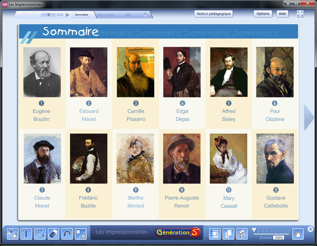 Présentation des Artistes Impressionnistes