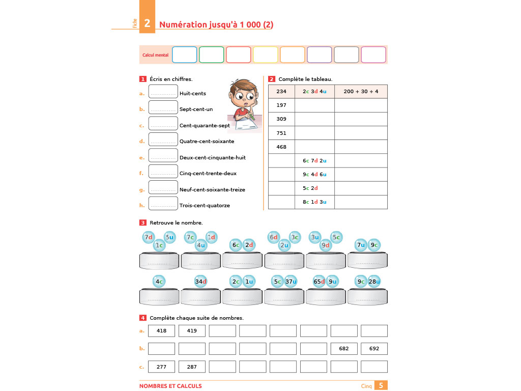 Numération - iParcours maths CE2