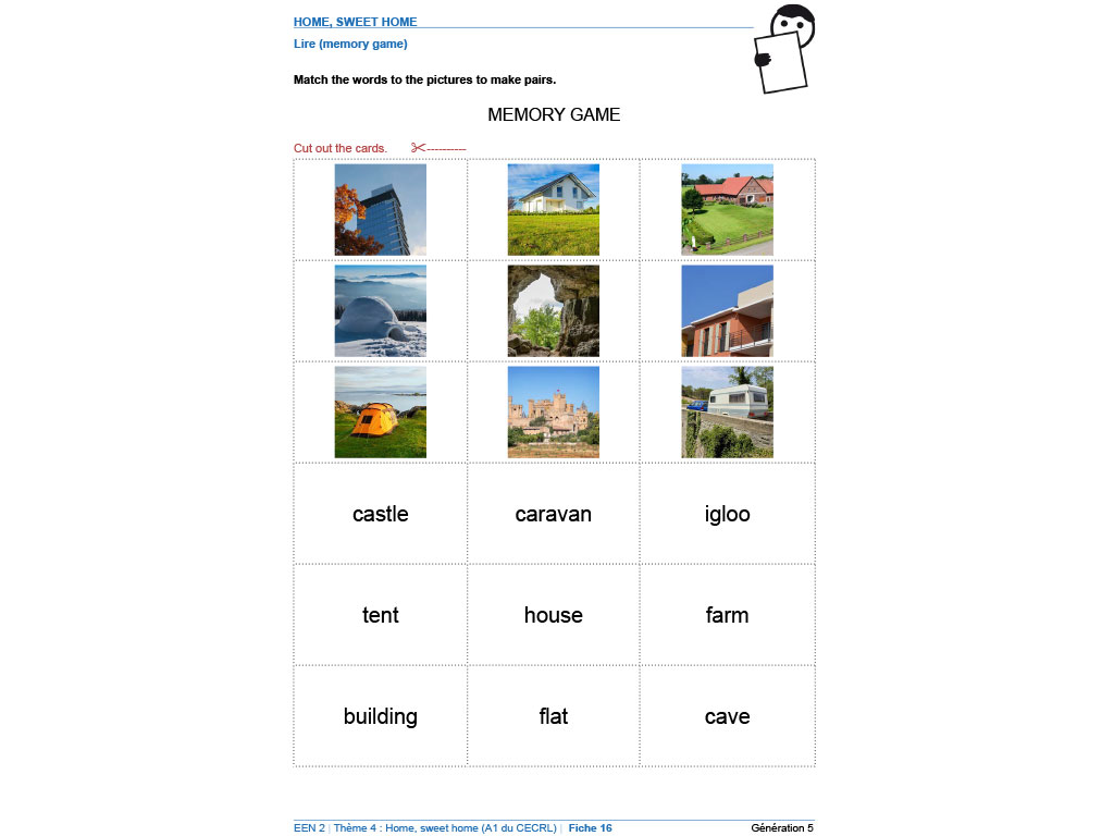 Activité d'anglais - Cycle 3