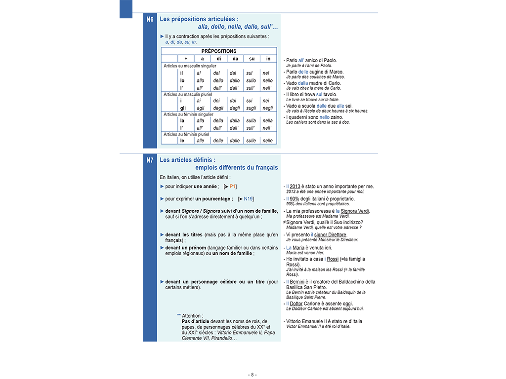 Mémo italien B1-B2 - groupe nominal