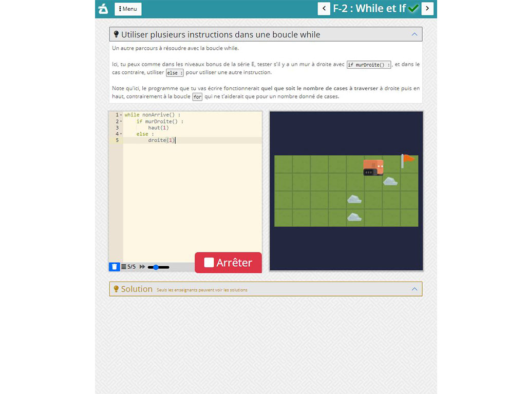 Console de programmation Python - AlgoPython